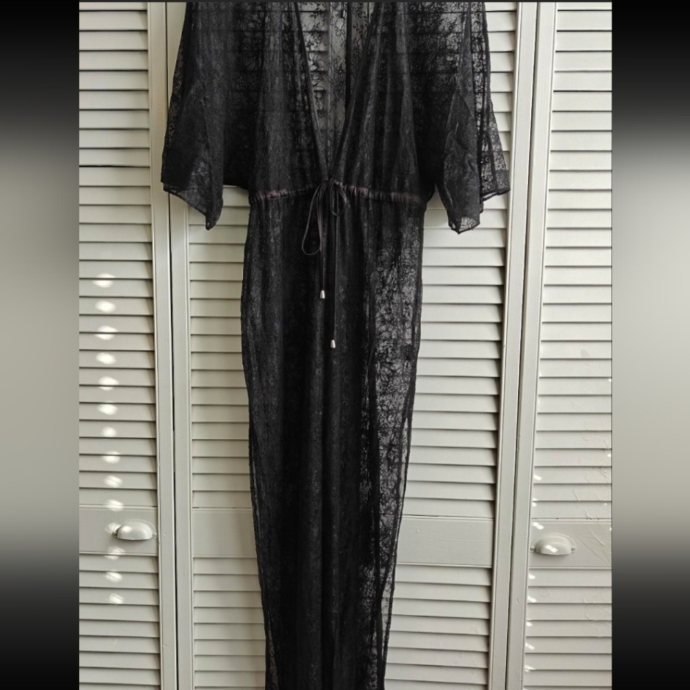 Michael Costello Black Sheer Swim Cover-Up - Picture 3 of 3